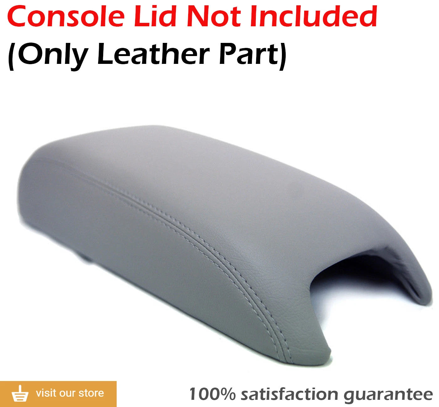 Center Console Armrest Cover for Dodge Journey (2011–2020) Gray Leather