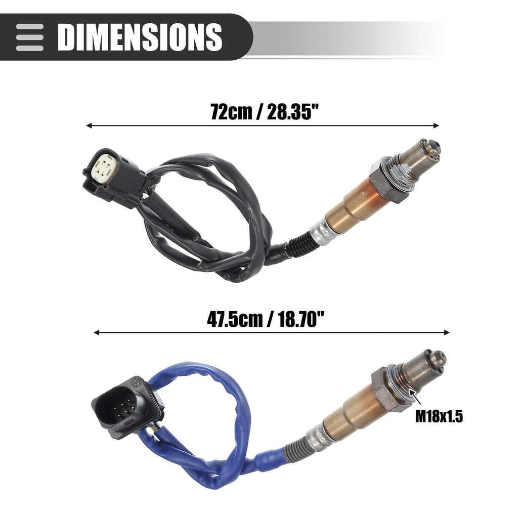 O2 Oxygen Sensor Set of 2 for Ford Focus 2.0L (2012–2017)