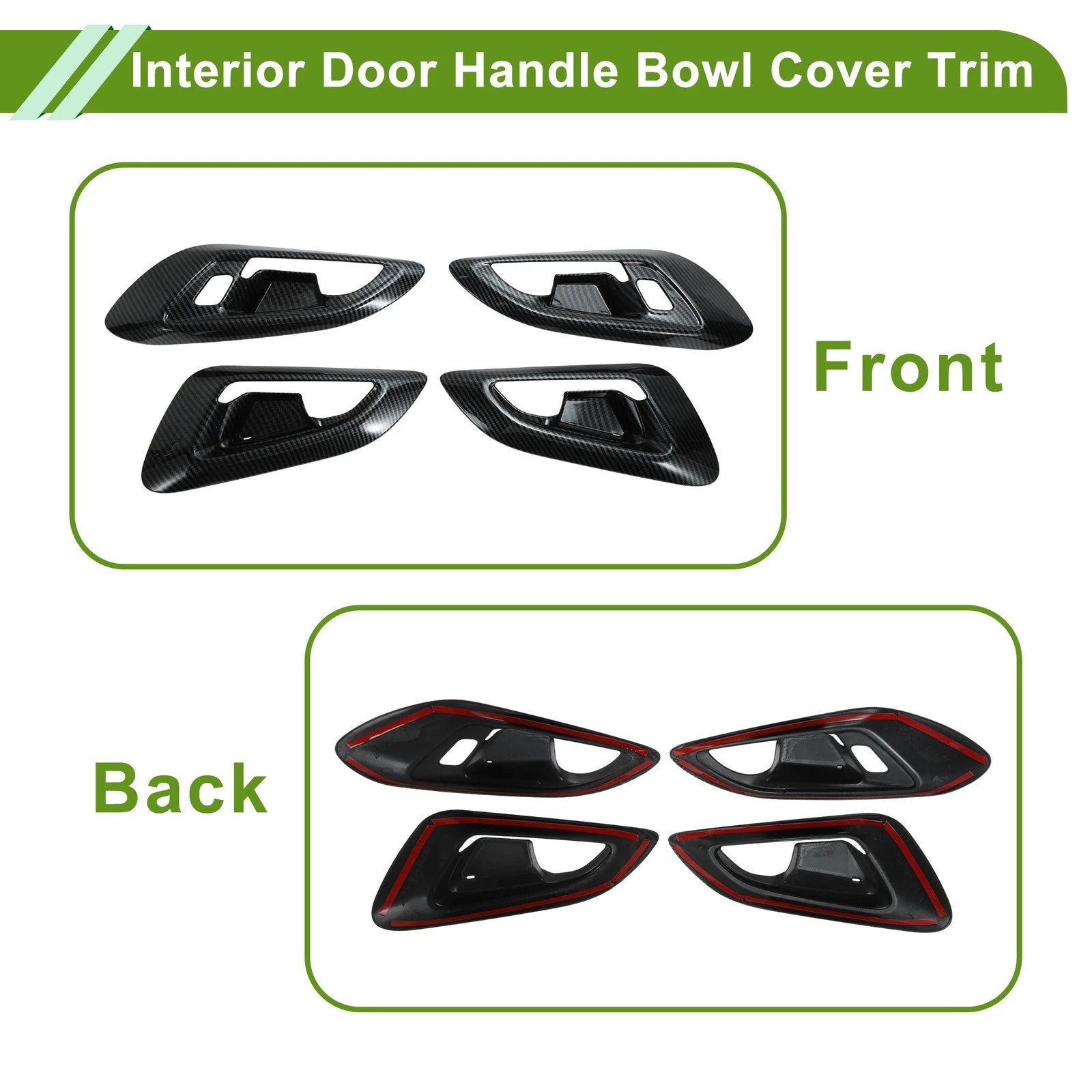 Set of 1 Interior Door Handle Bowl Cover Trim for Chevrolet Trax (2013–2020)