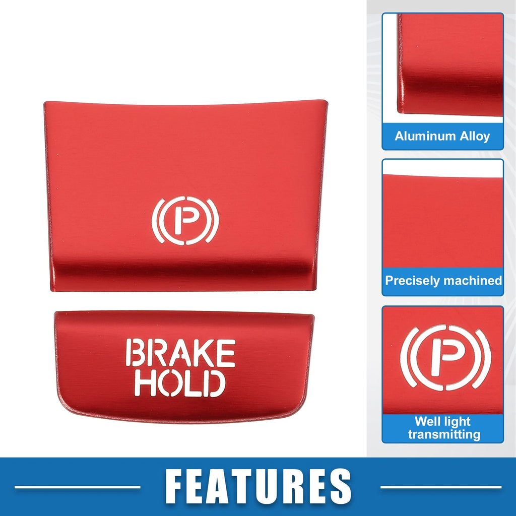 2pcs Handbrake Button Sticker for Honda HR-V (2016–2020) Red
