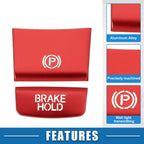 2pcs Handbrake Button Sticker for Honda HR-V (2016–2020) Red