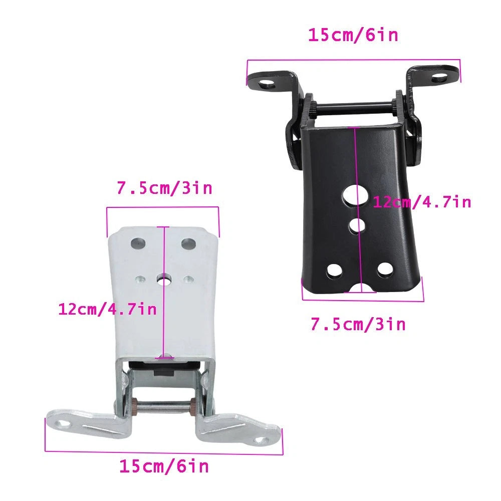 Set of 2 Body Door Hinges for Ford F150 F250 F350 (1980–1997) Black Steel