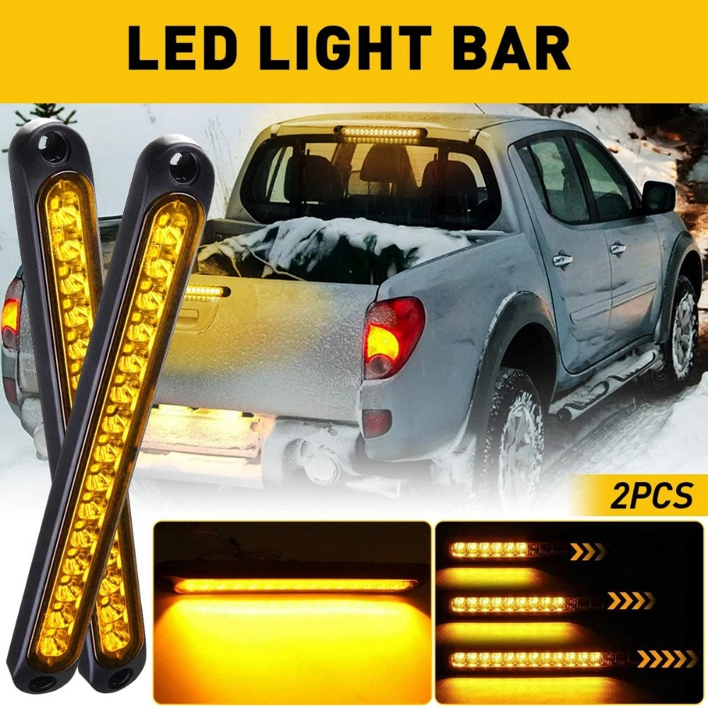 2X 10" LED Truck Trailer Strip 3rd Brake Lights for