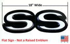 Chevrolet Super Sport SS Script Logo Metal Emblem Sign for 1960–1969 Camaro
