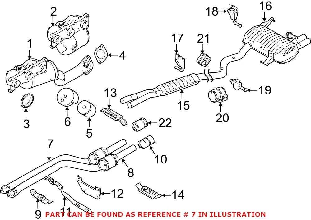 OEM Rear Passenger Right Catalytic Converter 18307566937 for BMW