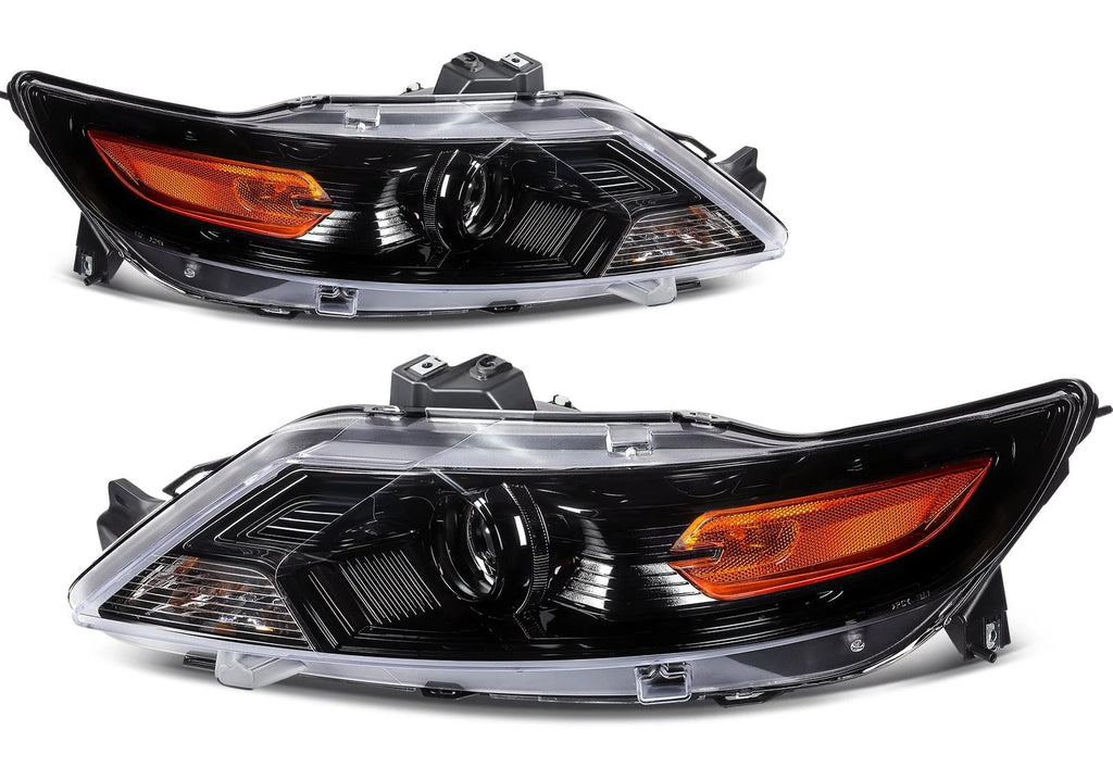 2X Headlight Assembly for Ford Taurus (2010–2012) Black Projector
