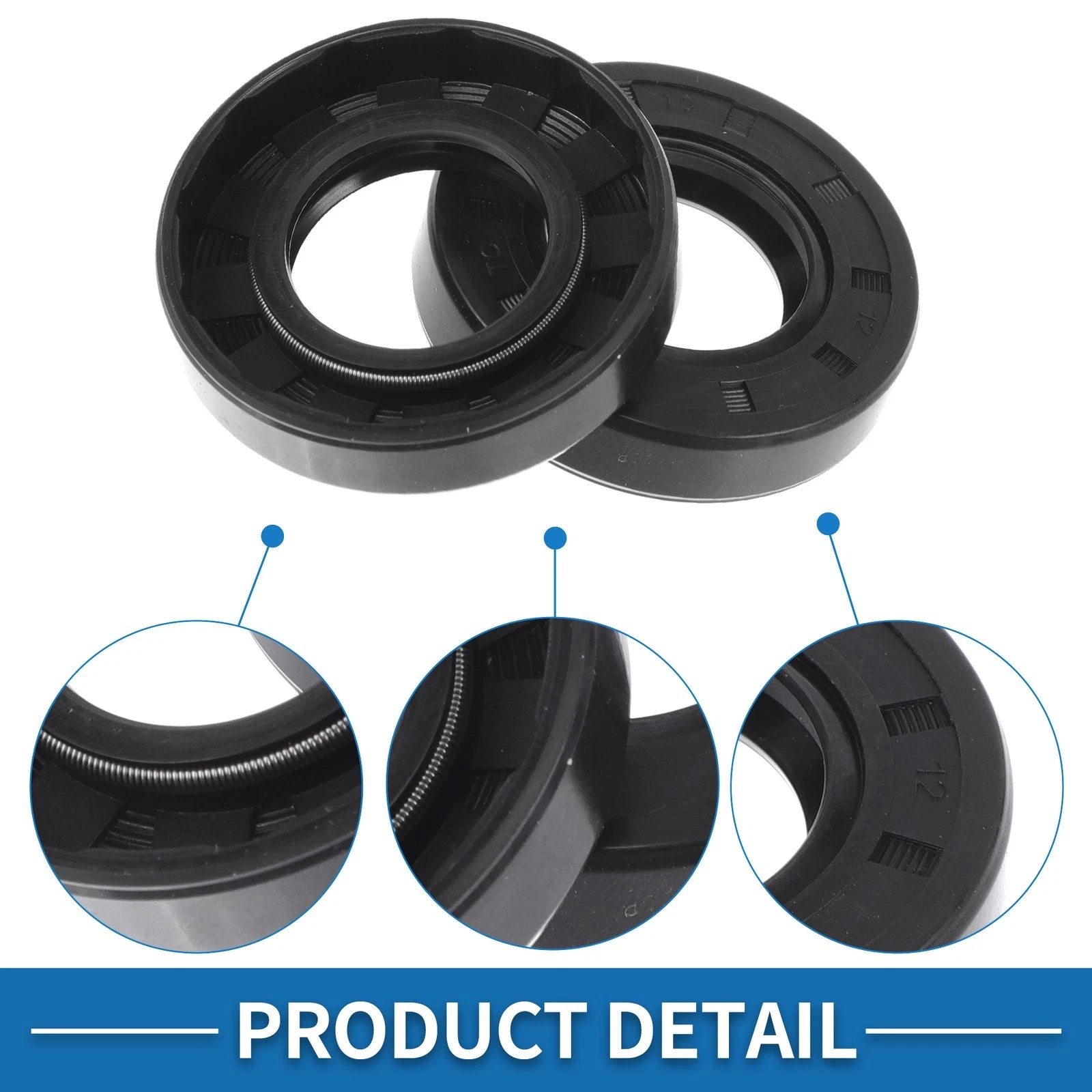 Set of 5 Oil Seal Rotary Shaft Seal 25x47x10mm Nitrile Rubber