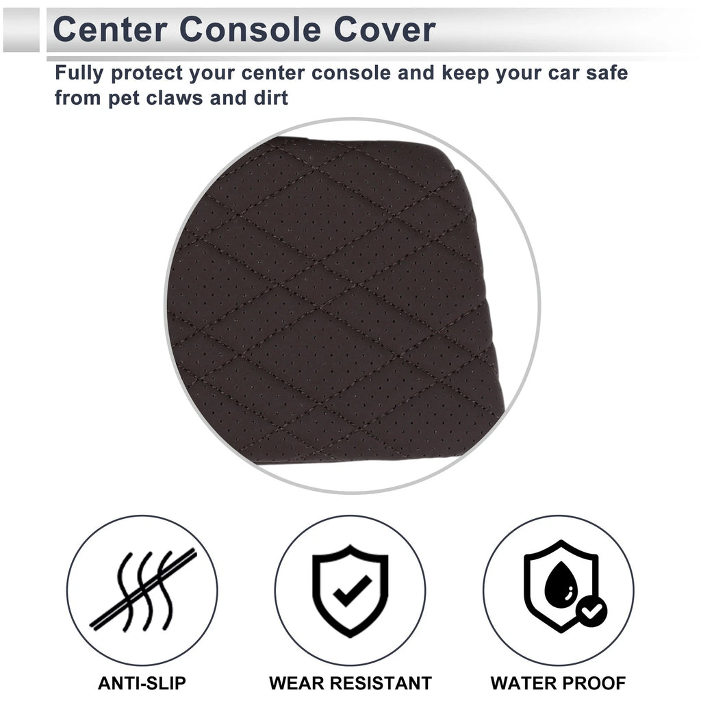 Center Console Cover with Storage Bag for BMW X7 (2019–2024) Dark Brown