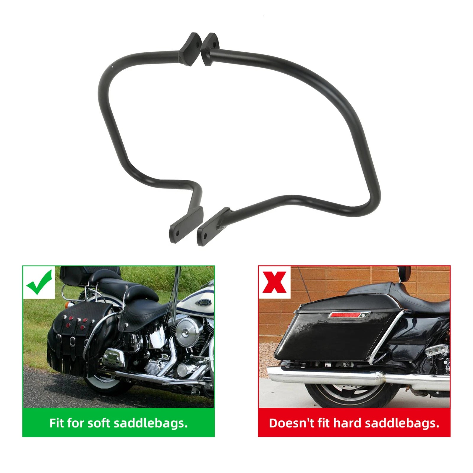 Saddlebag Guard Rail Crash Bar for Harley Softail Heritage Springer (1997–1999)