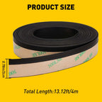 1x Rubber Car Side Door Window Glass Seal for Universal (Fits 13FT)