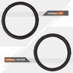 Steering Wheel Cover for Universal Fit (14.5-15") - Black Hexagon, Red Stitching