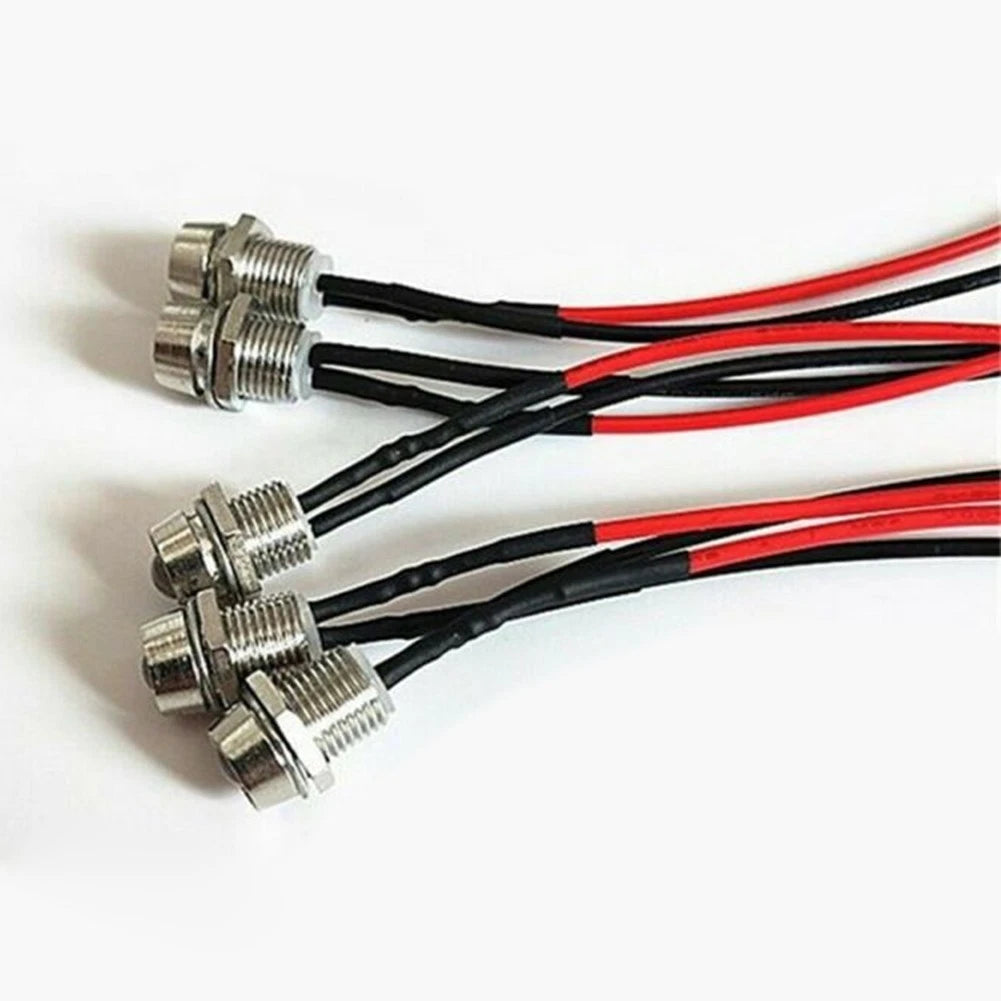 10PCS Green 12V DC LED Indicator Lamp for Car, Truck, Boat (Universal)