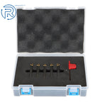 5X 1/4'' Carbide Indexable Turning Tool Set for Lathes (Fitted Box)