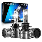 Set of 4 9005 9006 LED Headlight Bulbs for High Low Beam (500% Bright White)