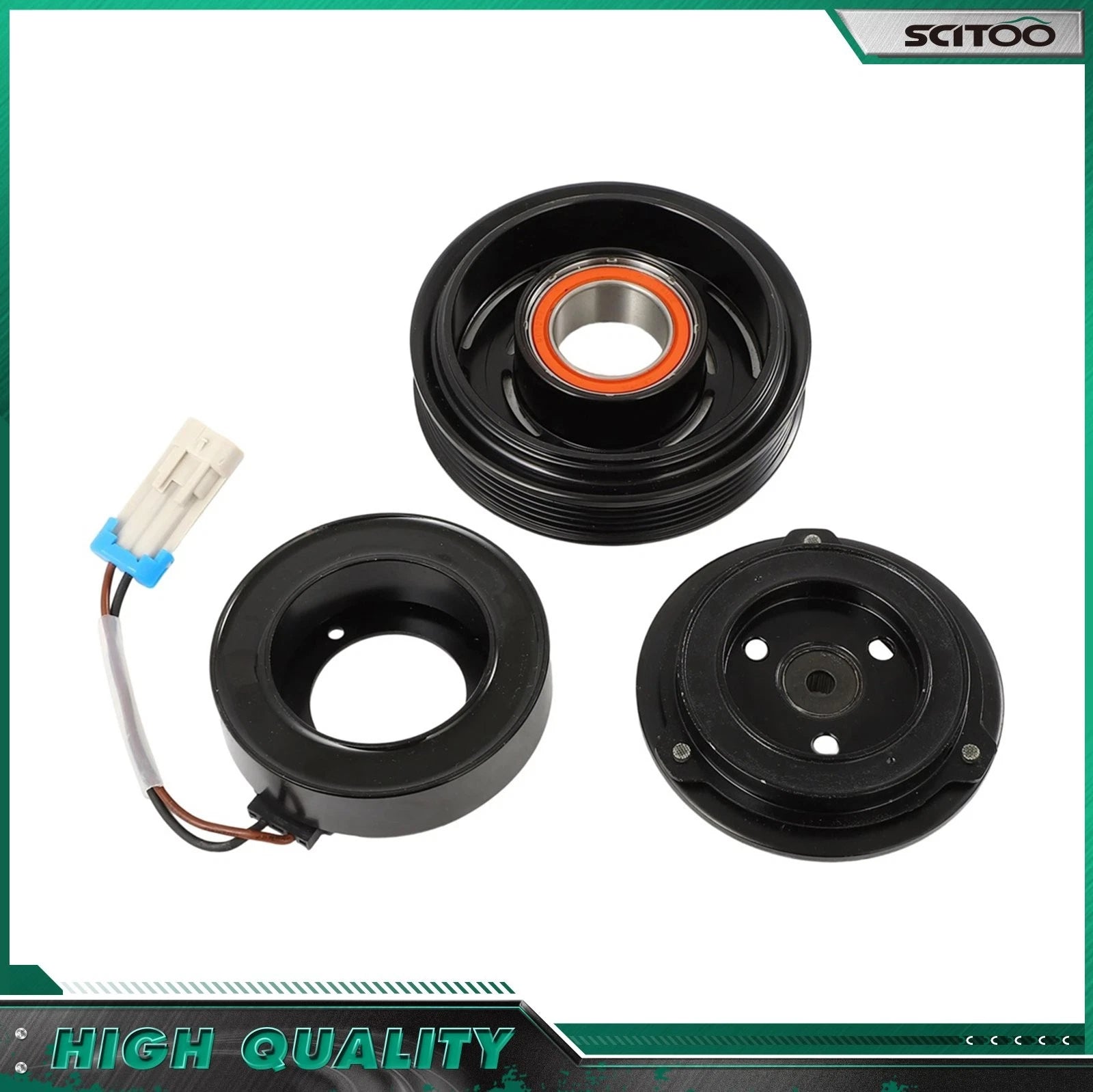 AC A/C Compressor Clutch Kit for Saab 9-3 2.0L (2005–2011), 9-3X (2010–2011)