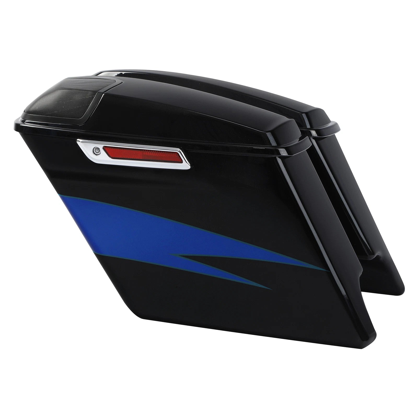5" Stretched Hard Saddlebag for Harley Touring (2014–2023) Candy Cobalt/Indigo Ink
