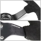 NRG 35cm 3" Deep Dish Suede Grip Steering Wheel for Universal Fit (2010–2023)
