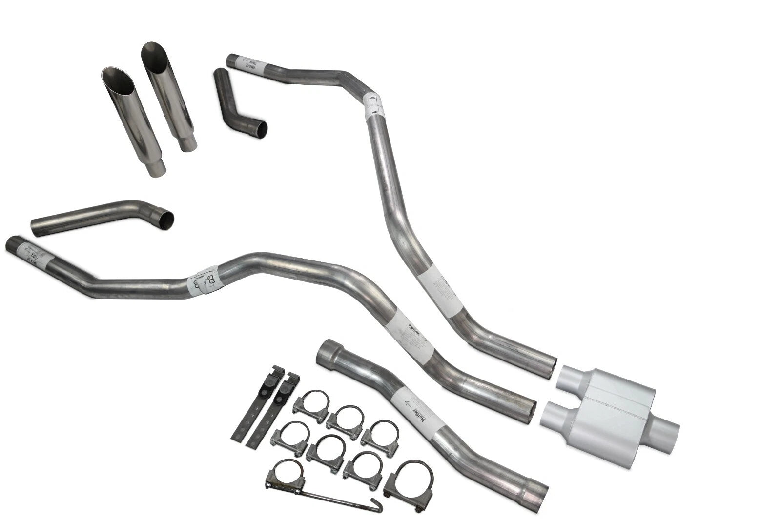 Dual Exhaust Tips for Nissan Titan (2004–2006) 2.5" Slash Cut