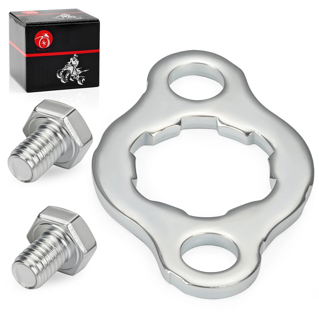 6X Engine Front Sprocket Retainer Plate w/Hex Bolt for Honda CRF80F (2004–2013)