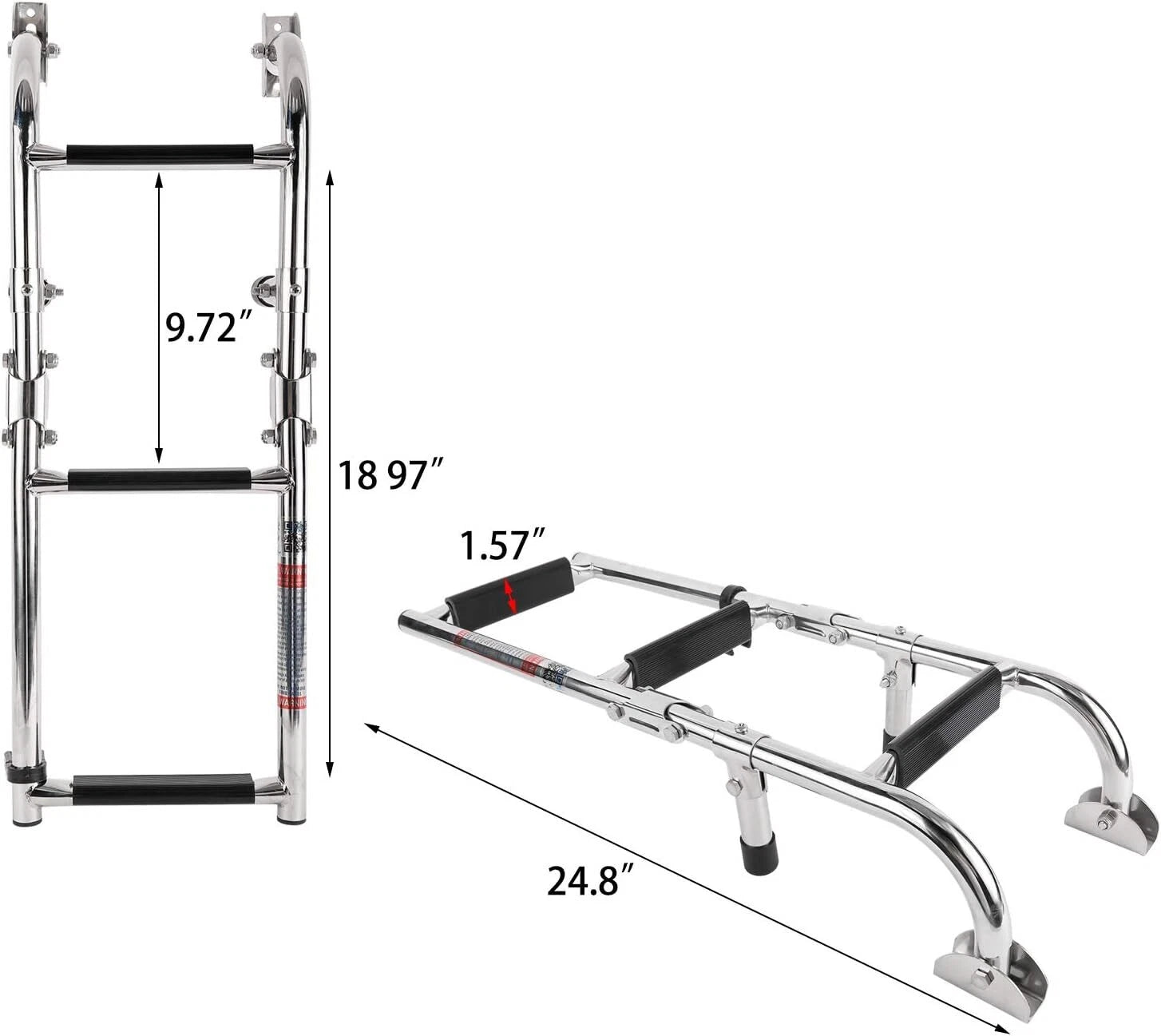3 Step Stainless Steel Boat Ladder for Pontoon