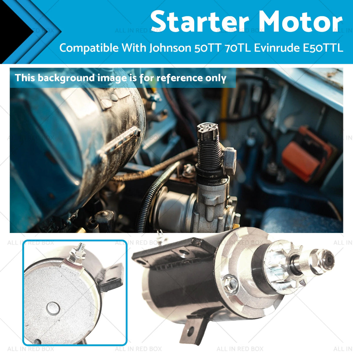 Heavy Duty Starter for Johnson 50TT-70TTL 56CI (1991–2001)