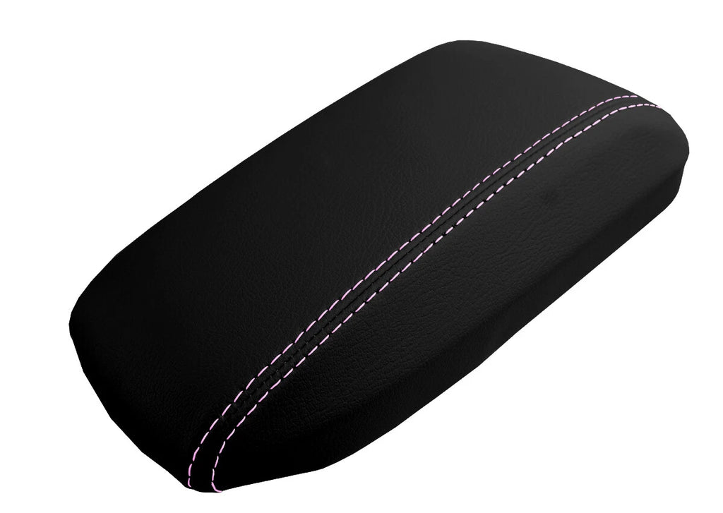Leather Console Lid Armrest Cover for Toyota Corolla (2014–2019) Pink Stitch