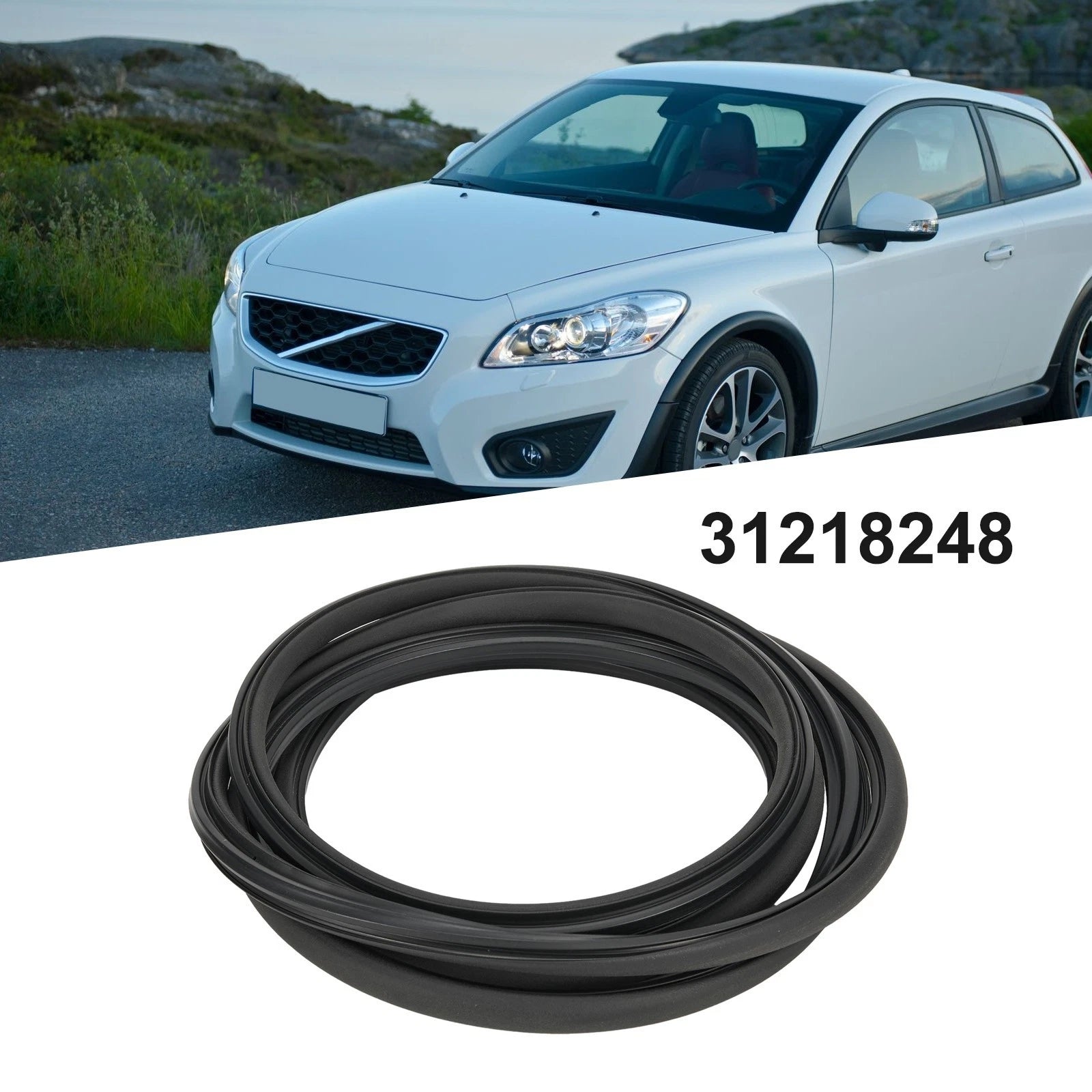 Sunroof Glass Seal for Volvo (2001–2007) 31218248 Black