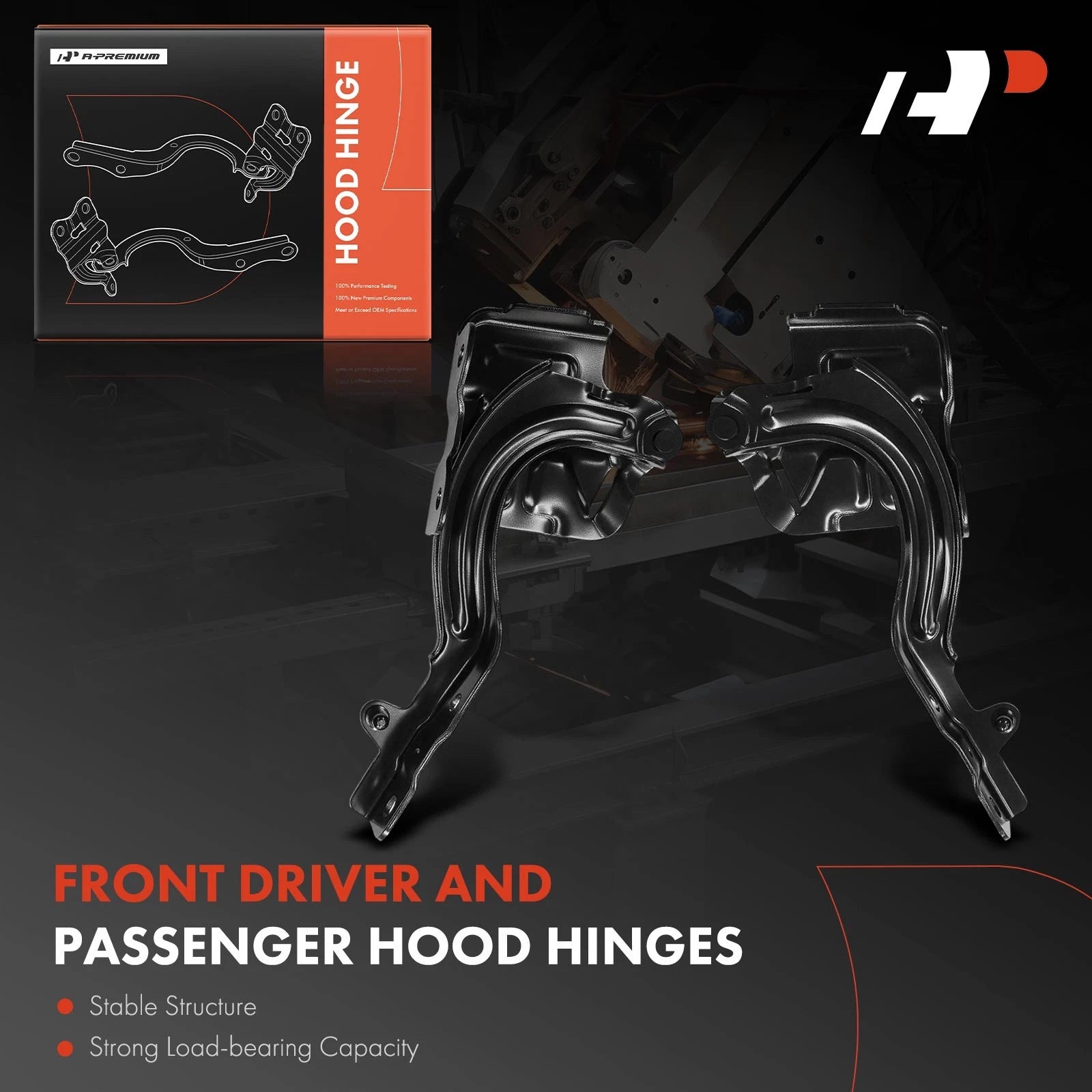 Set of 2 Hood Hinges for Kia Niro Niro EV (2023–2025)