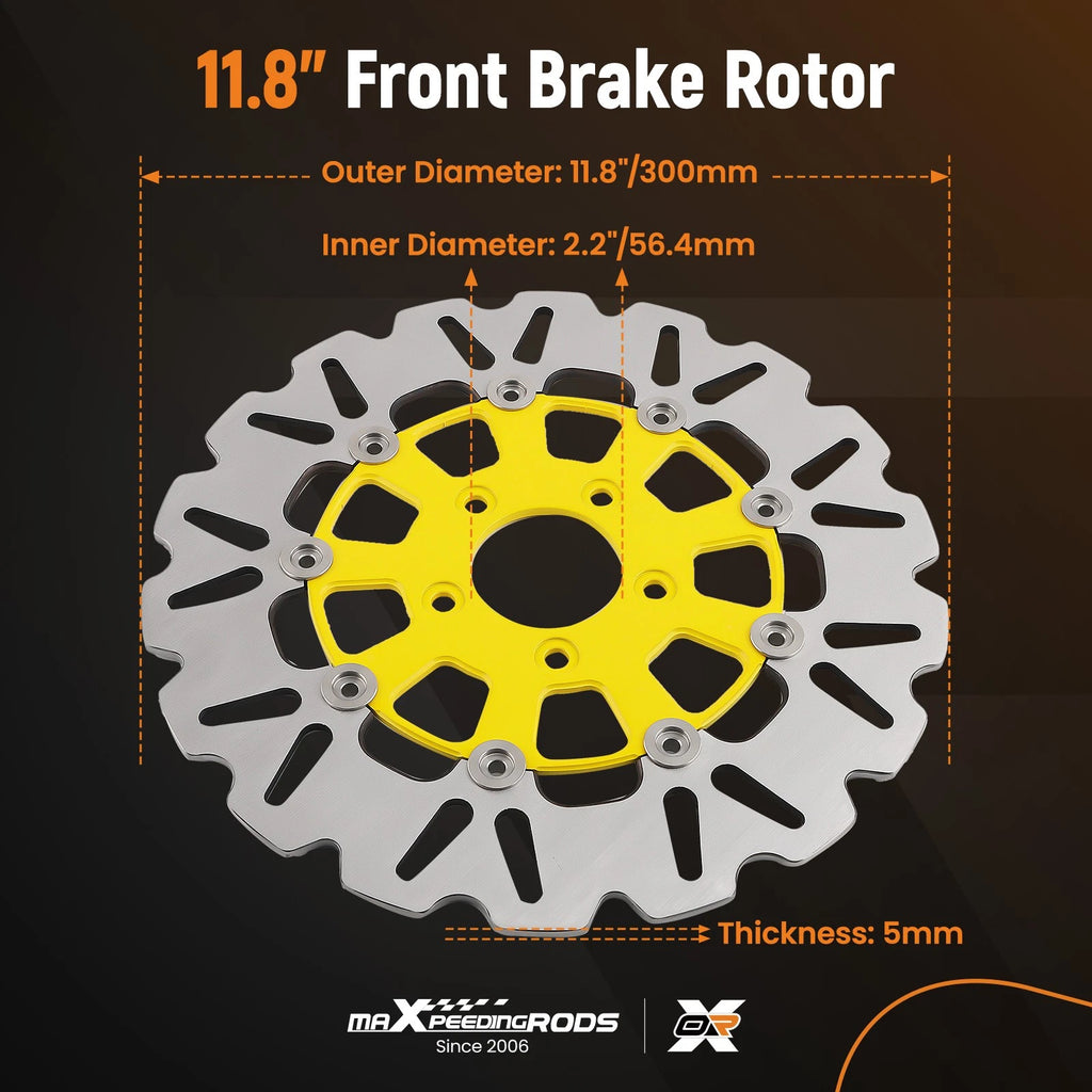 Set of 2 Floating Front Brake Rotor Discs for Harley-Davidson Touring (2008–2019)