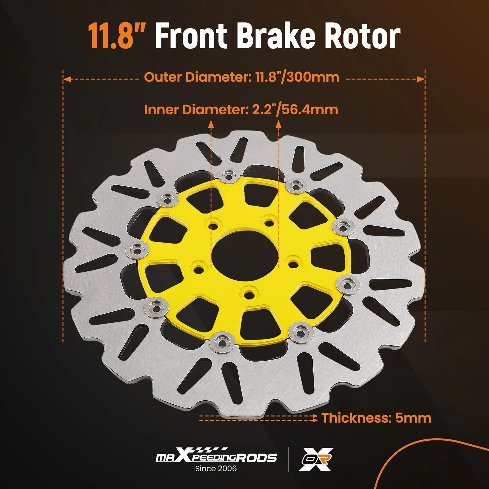 Set of 2 Floating Front Brake Rotor Discs for Harley-Davidson Touring (2008–2019)
