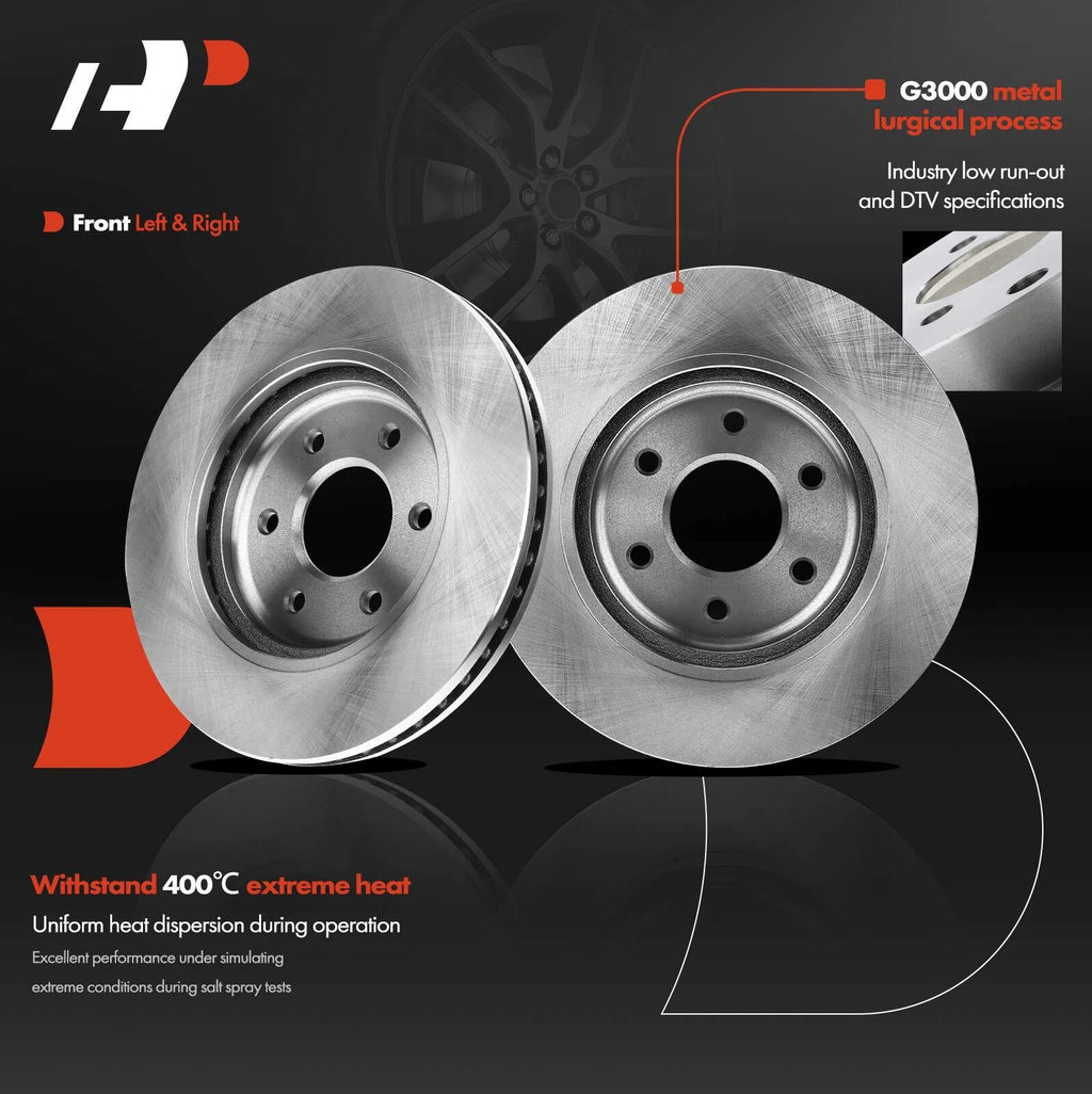 Front Disc Brake Rotors & Ceramic Pads for Nissan Frontier (2005-2019)