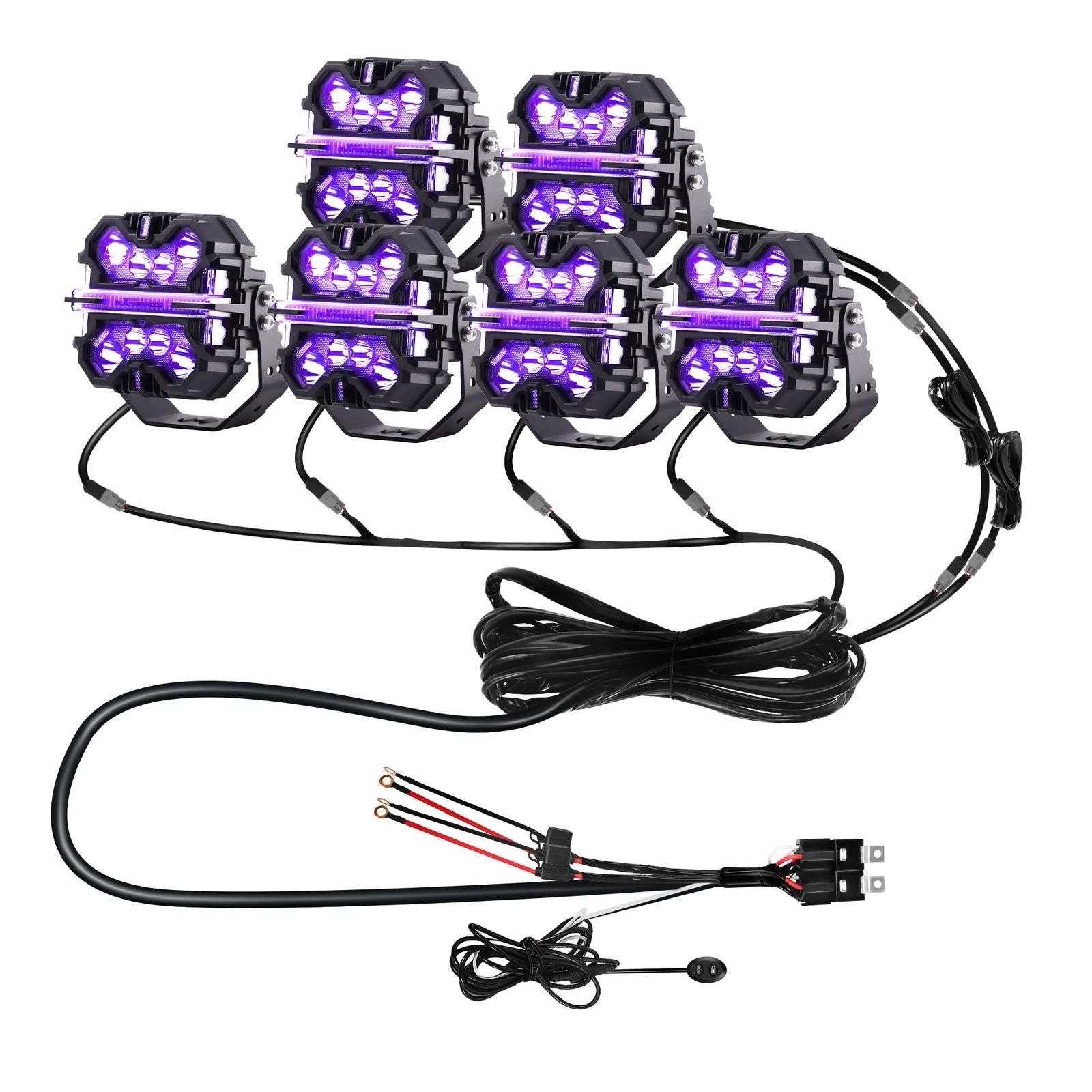 Touch Switch Wiring Harness for maXpeedingrods RGB LED Lights (30A+30A)