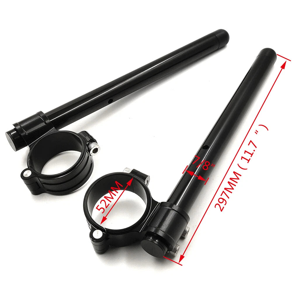 CNC 22mm Handlebars for Universal Motorcycles (Riser Fork Clip-Ons)