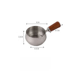 Stainless Steel Gravy Boat with Wooden Handle for Sauces (60ml)