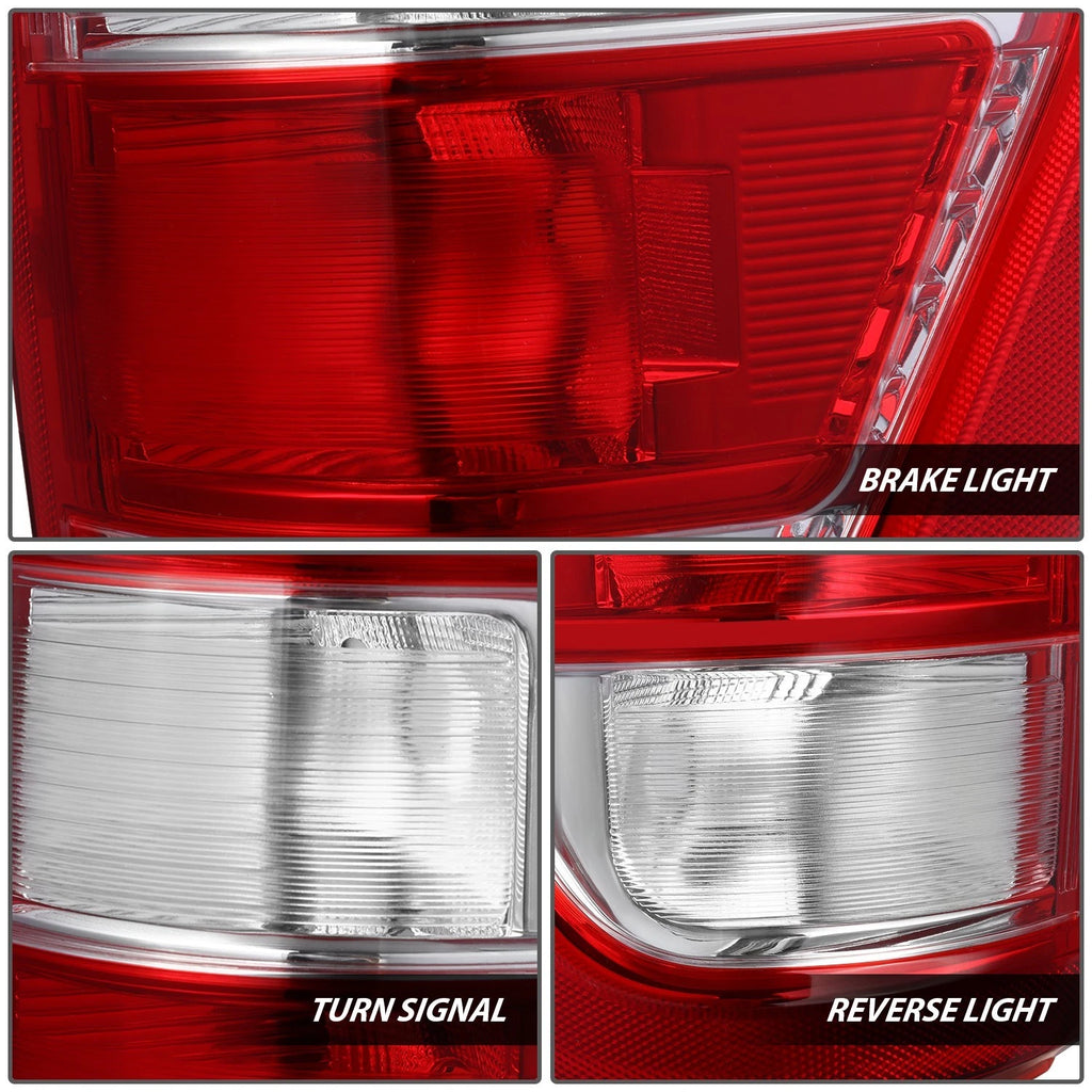 Right Side Tail Light for Ford F-150 (2021–2023) OE Style Chrome Housing Red Lens