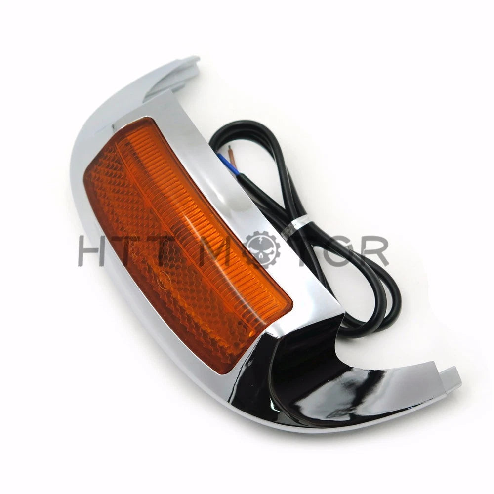 Front LED Fender Tip Light Orange Lens for Harley Road King FLHR (2014–2017)