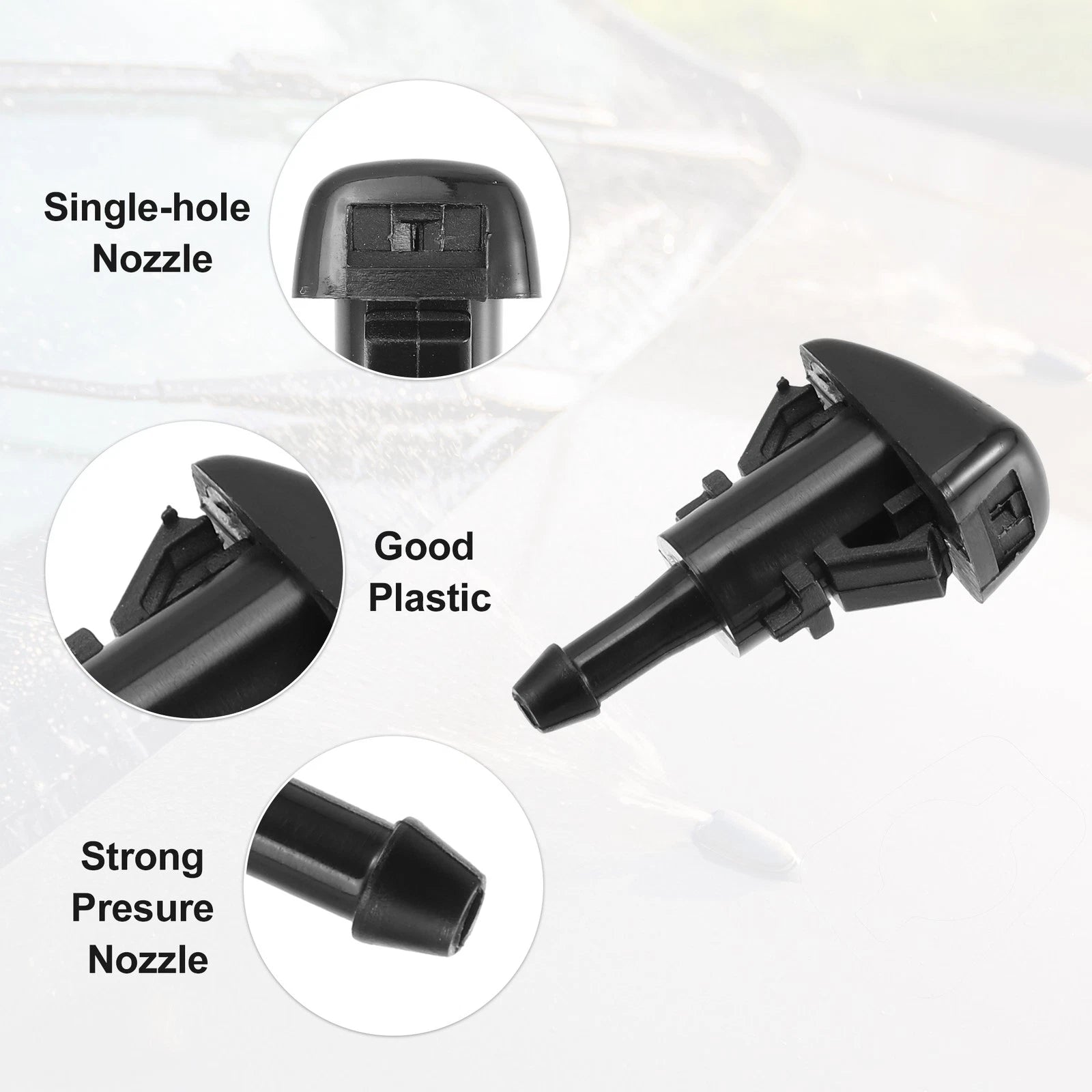 Set of 4 Windshield Washer Nozzles for Dodge Ram (2009–2015)