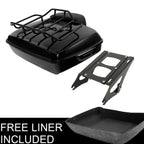 Black Chopped Trunk Backrest Pad for Harley Touring Glide (2014–2026)