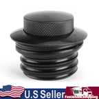 Set of 2 Black Pop-Up Fuel Gas Cap Covers for Sportster XL (1982–2010)