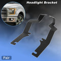 Headlight Hood Mount Bracket Set of 2 for Ford F-150 (2015–2020) Black