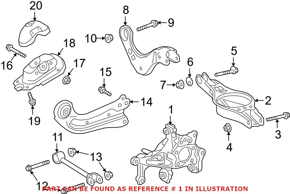 Genuine OEM Rear Left Steering Knuckle for Lexus ES300h ES350 (2019–2020)