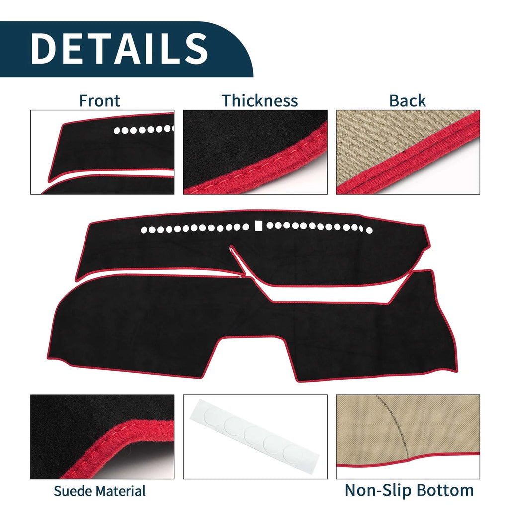 Dashboard Cover Mat for Honda Freed GB5/6/7/8 (2016–2024) Black Red