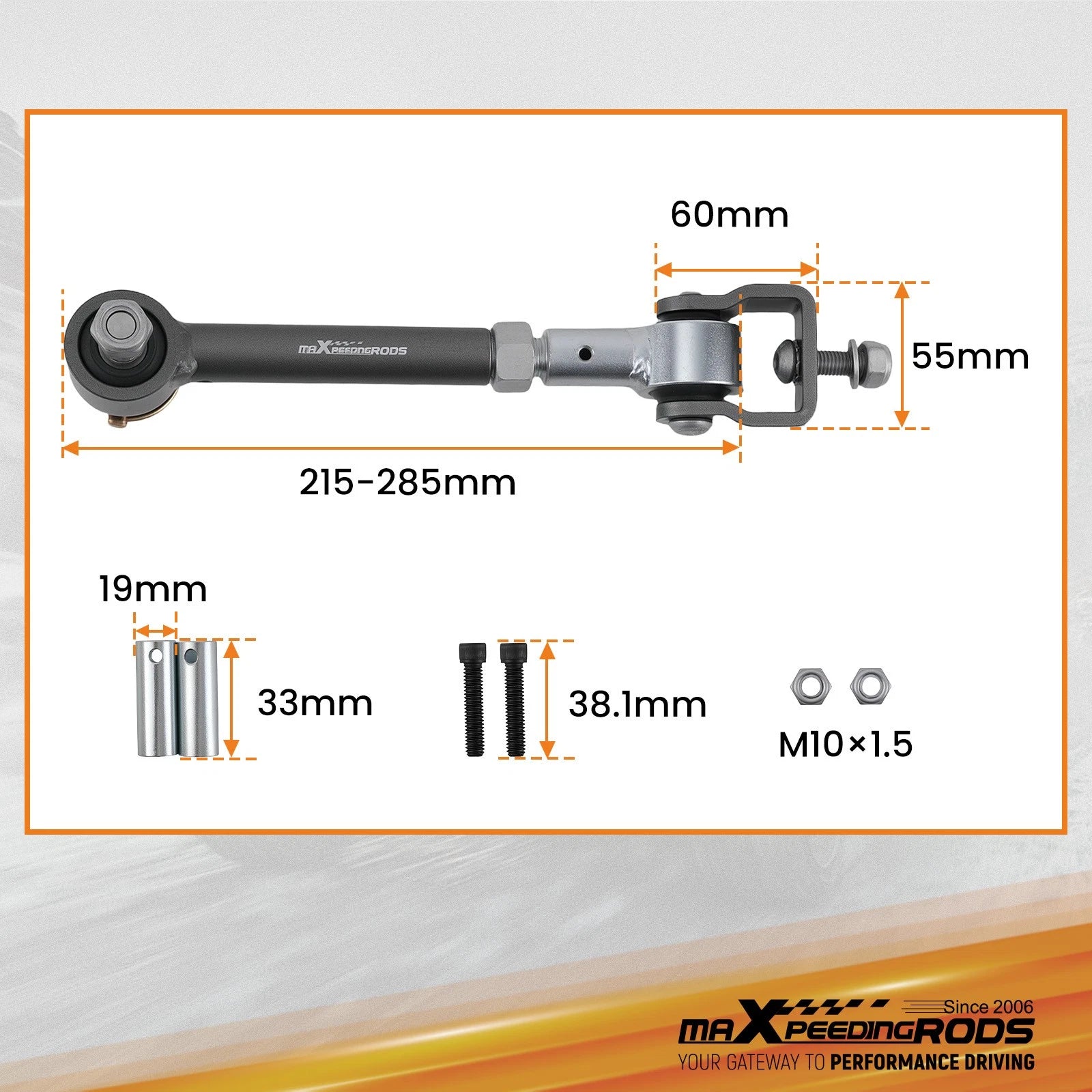 2.5-6" Lift Rear Adjustable Track Bar & Sway Bar Link for Jeep Wrangler TJ (1997–2006)