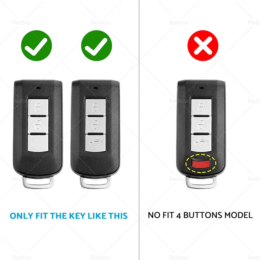 Carbon Fiber Key Fob Chain Case for Mitsubishi Outlander