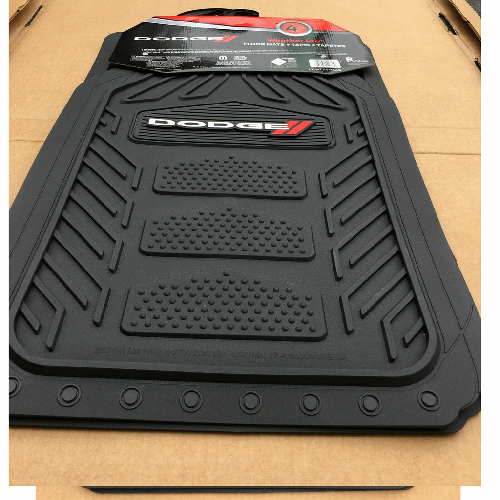 Set of 4 Weatherpro Heavy Duty Rubber Floor Mats for Car Truck SUV