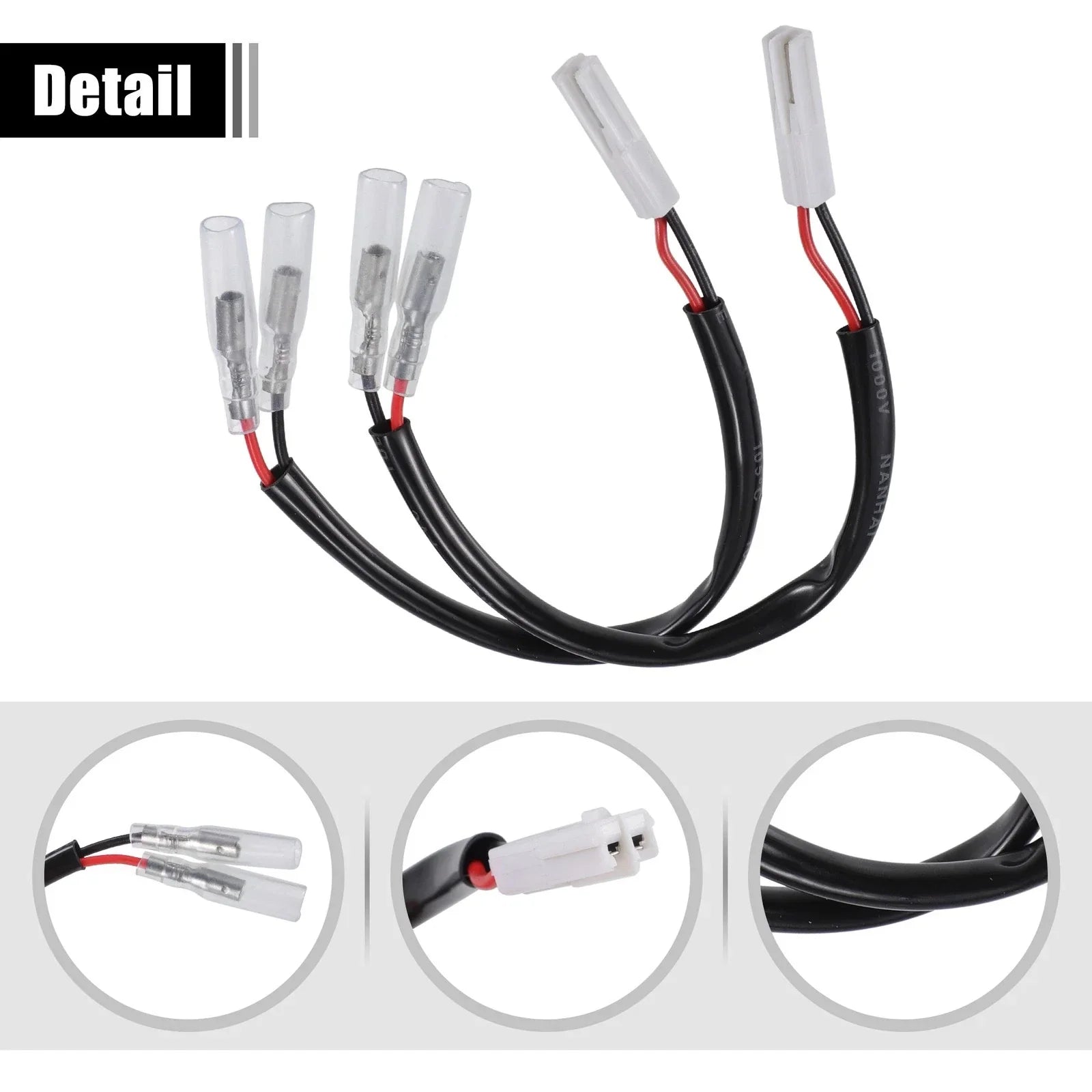 Motorcycle Turn Signal Cable Adapter Connector for Honda  2 x Pcs