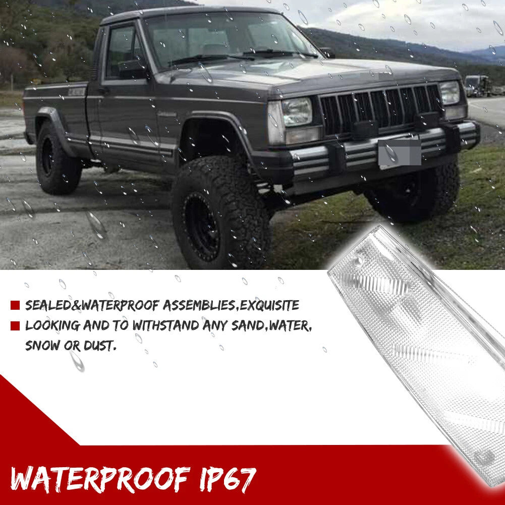 Clear Lens Side Marker Set for Jeep Cherokee Comanche Wagoneer (1984–1996)
