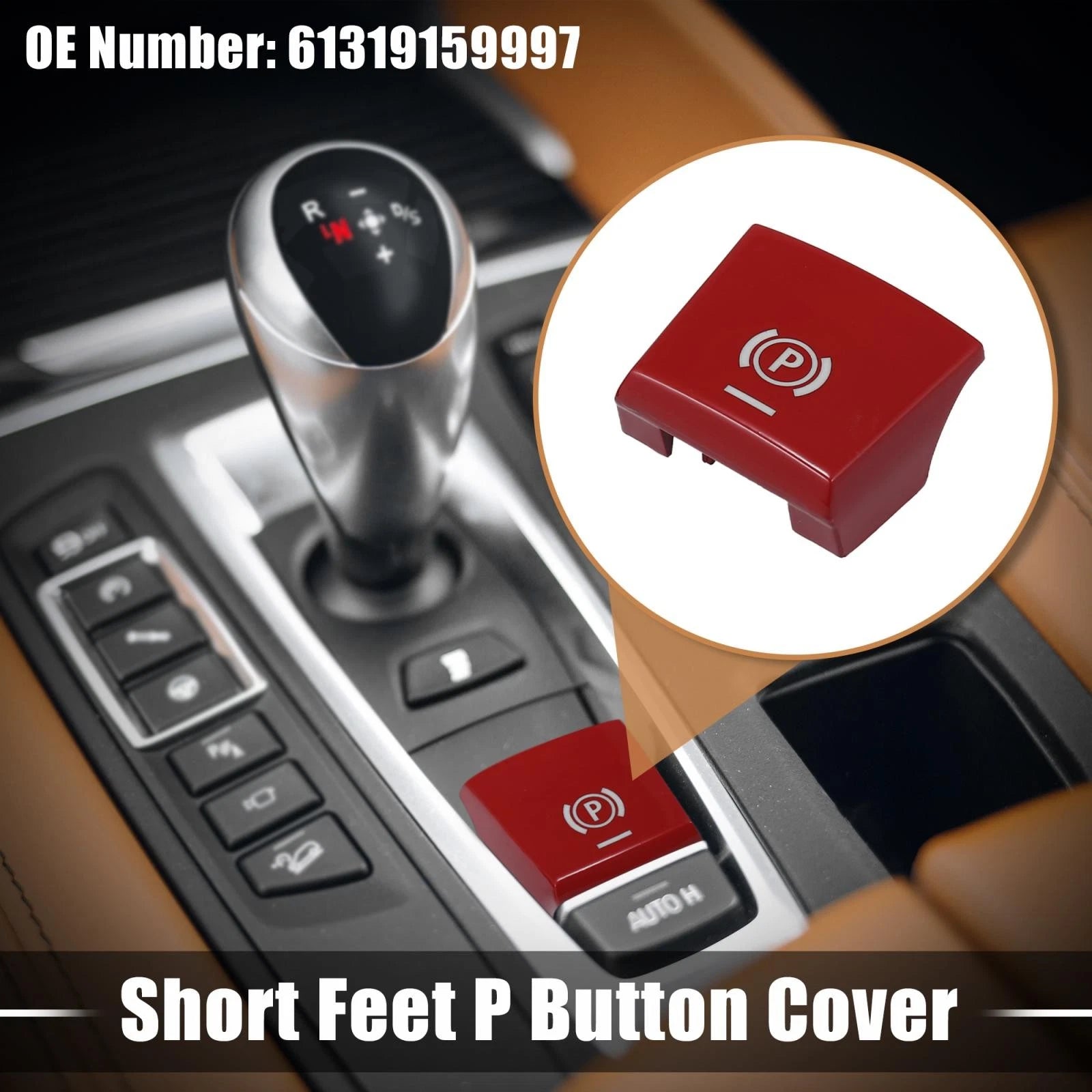 P Button Cover for BMW 7 Series F01 F02 (2009–2014) 61319159997 Red