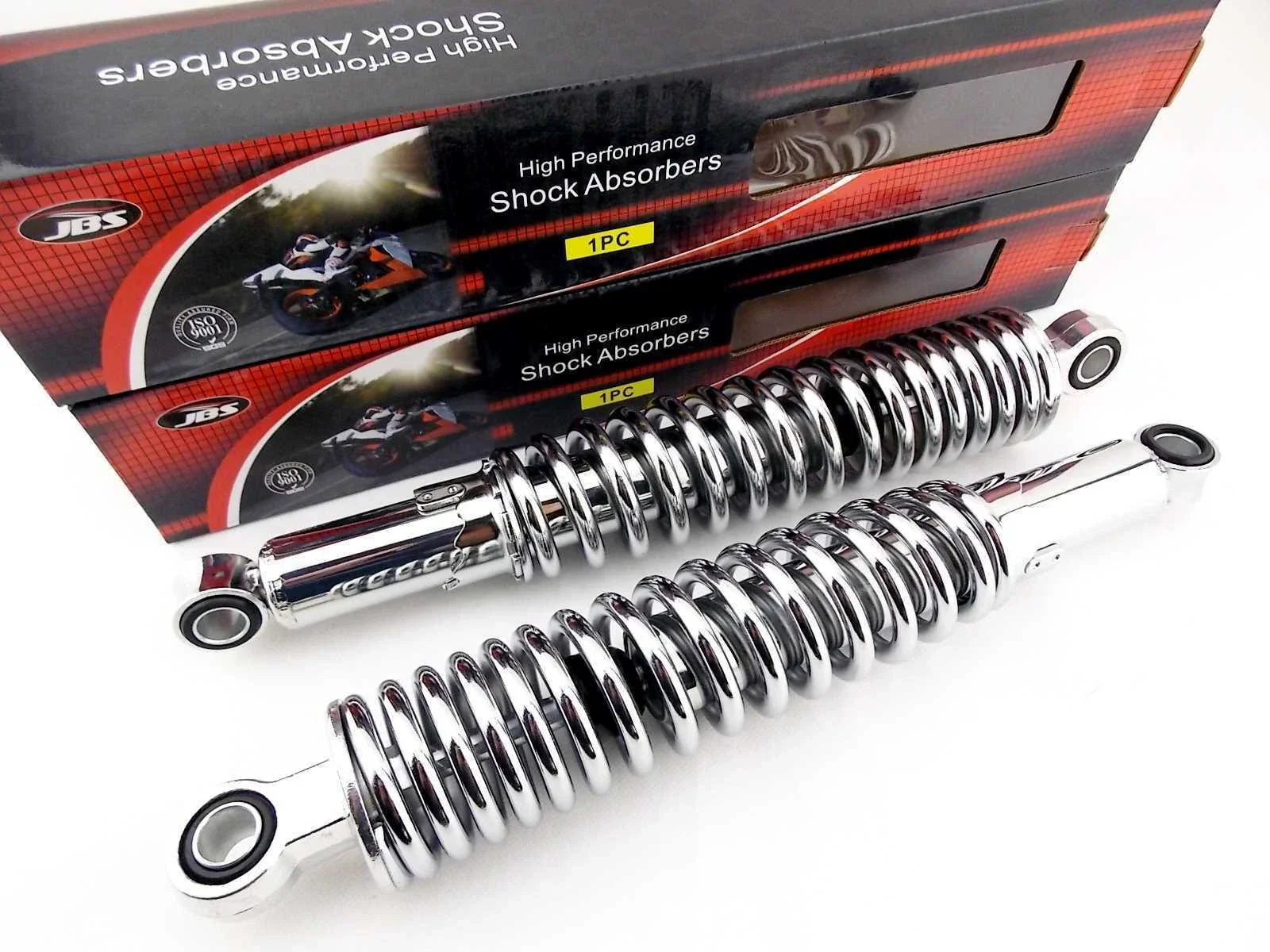 340mm JBS Chrome Rear Shock Absorbers for BMW R75/5 (1969-1976)