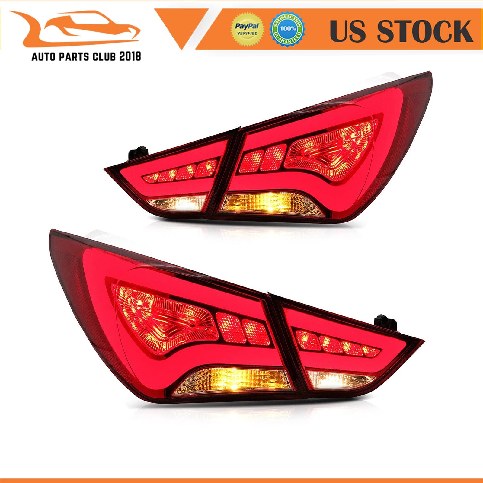 Set of 2 Taillights Assembly for Hyundai Sonata (2011–2014)